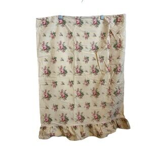 Two‎ Ralph Lauren Home Sophie Brooke Pillowcases Yellow Stripe Floral Ruffle